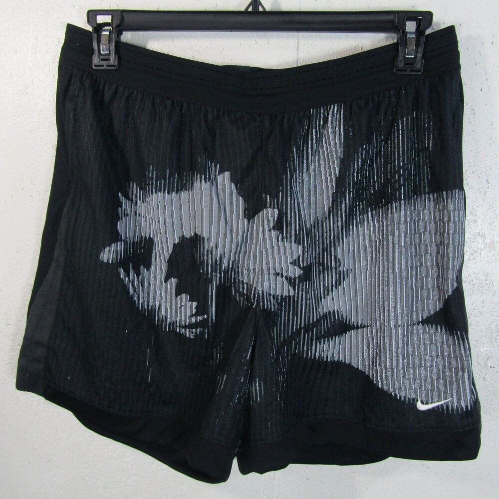 Nike Dri-FIT ADV Black Gray Floral Running Athletic Shorts XL Mens NEW NWT